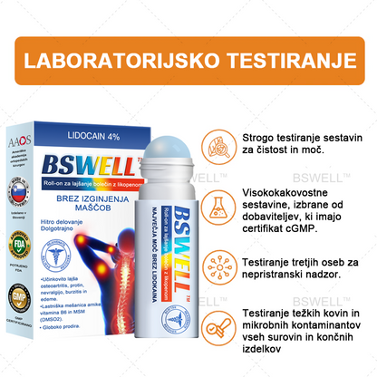 BSWELL™ Lidokain Gel za lajšanje bolečin- (zmanjšuje otekanje sklepov, bolečino, okorelost, rdečico, toploto, bolečino in utrujenost sklepov), 4% lidokain, glukozamin, MSM, arnika, hondroitin, vitamin K2.