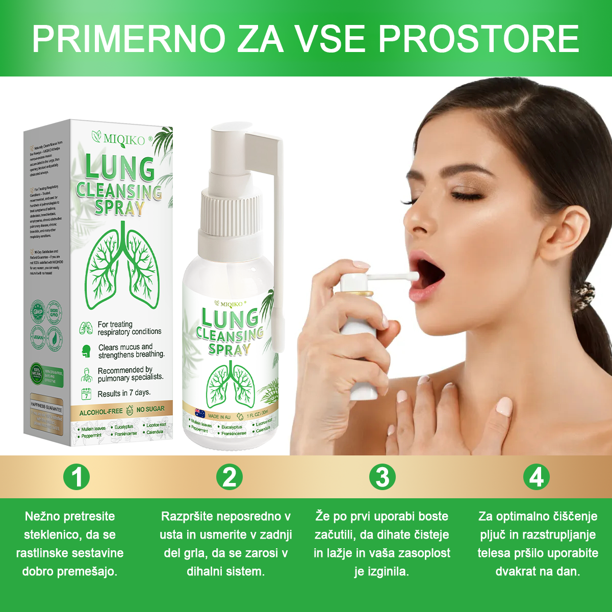 [Uradna vodilna trgovina blagovne znamke] 👨‍⚕️𝐌𝐈𝐐𝐈𝐊𝐎® Sprej za napredno čiščenje pljuč (☘️Priporočajo strokovnjaki za pljuča☘️)