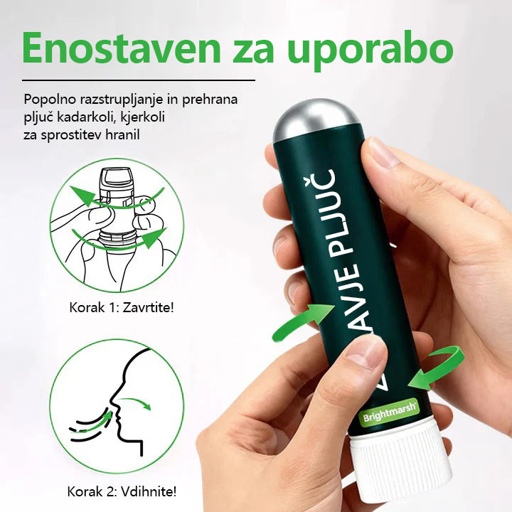 Brightmarsh® Lung Health Detox Inhaler 🌬️ Revolucionarna tehnologija vdihavanja za močnejša in bolj zdrava pljuča